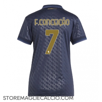 Juventus Francisco Conceicao #7 Maglia Gara Terza Repliche 2024-25 Donna Maniche Corte
